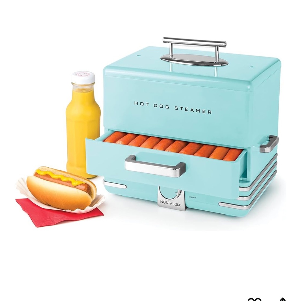 Nostalgia Turquoise Hot Dog Steamer